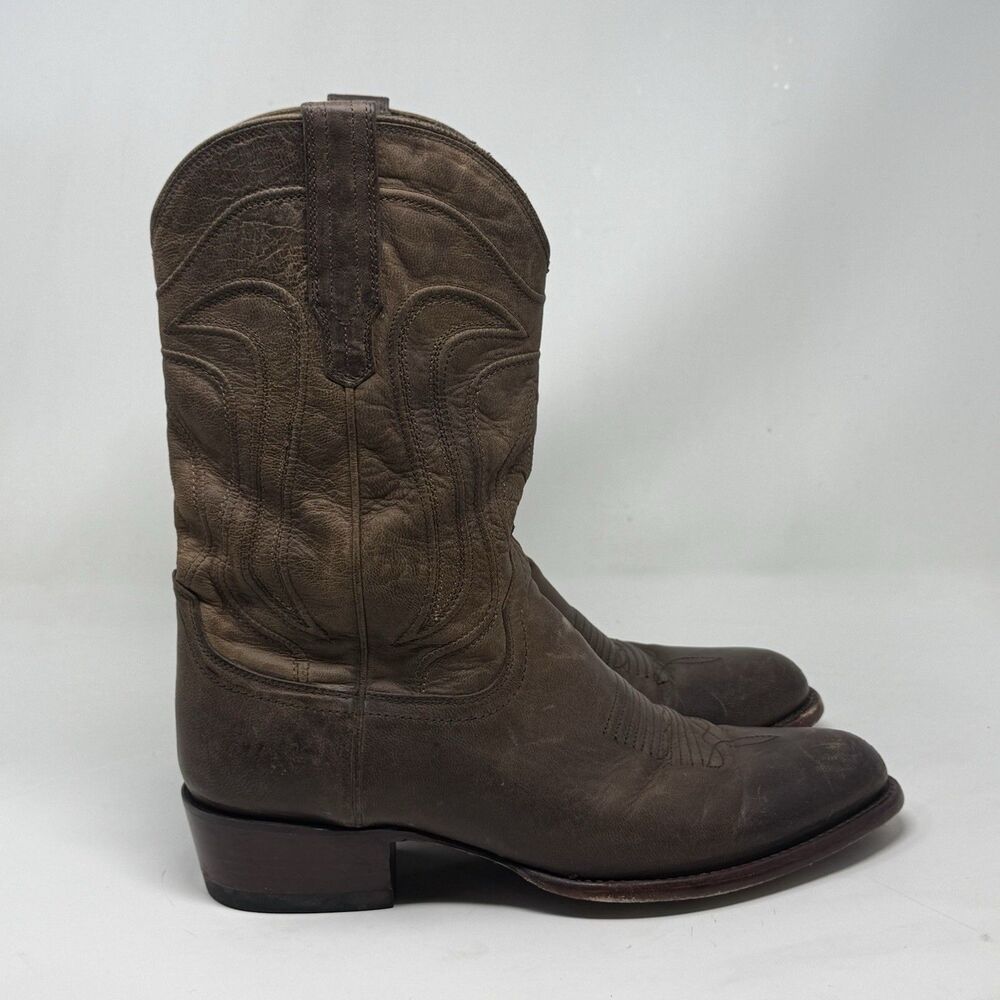 Tecovas The Cartwright Western Cowboy Boots Mens 11.5 D Cafe Brown Goat Leather